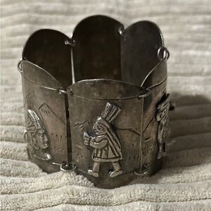 Vintage Sterling Silver Native Bracelet